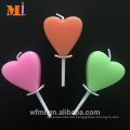 Customer Customized Assorted Colour Available Heart Candle Birthday For Cake